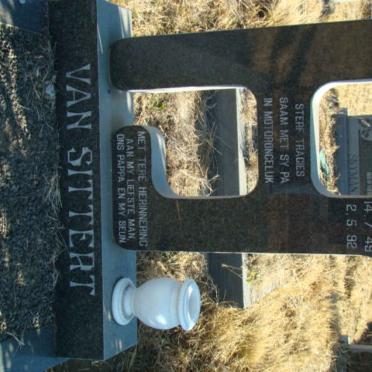 SITTERT Hendrik Jacobus, van 1949-1992