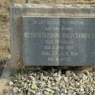 STANDER Hester Susanna Maria nee PRINSLOO 1888-1954