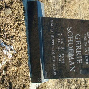 SCHOEMAN Gerrie 1954-2007