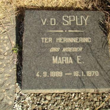 SPUY Maria E., v.d. 1889-1970