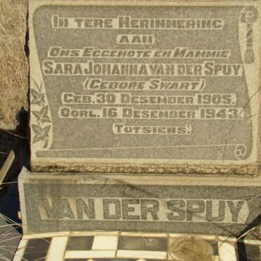 SPUY Sara Johanna, van der nee SWART1905-1943