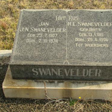 SWANEVELDER J.N. 1907-1974 &amp; H.E. BRITS 1911-1956