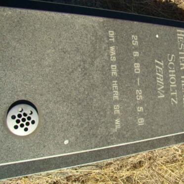 SCHOLTZ Hester Hendrina 1980-1981