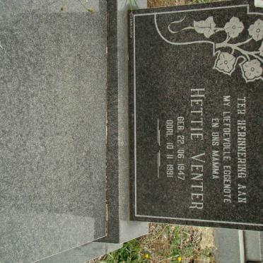 VENTER Hettie 1947-1991