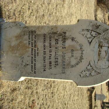 VILLIERS Petrus Johannes, de 1857-1904