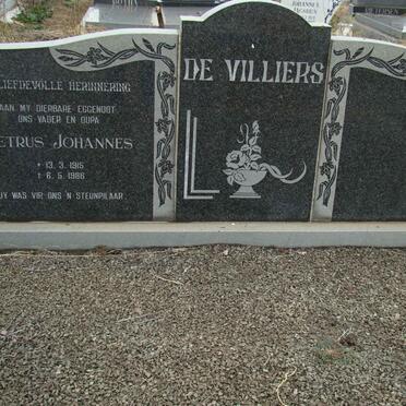 VILLIERS Petrus Johannes, de 1915-1986