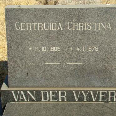 VYVER Gertruida Christina, van der 1905-1979