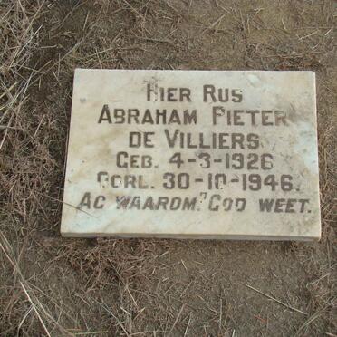 VILLIERS Abraham Pieter, de 1926-1946