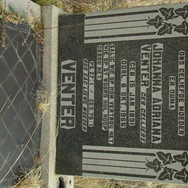 VENTER Johanna Adriana nee CILLIERS 1891-1966