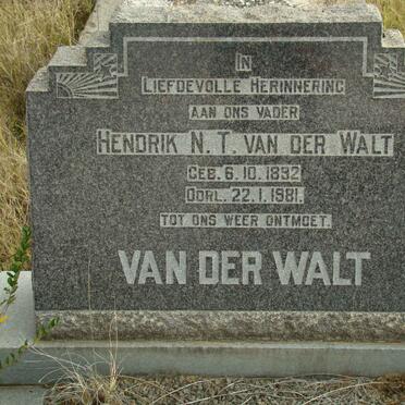 WALT Hendrik N.T., van der 1892-1981