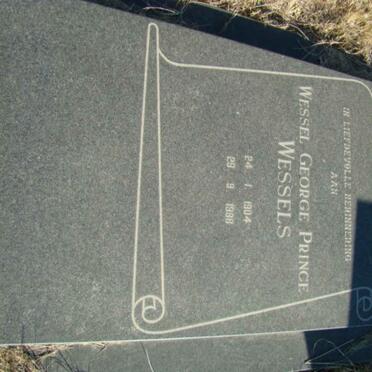 WESSELS Wessel George Prince 1904-1988