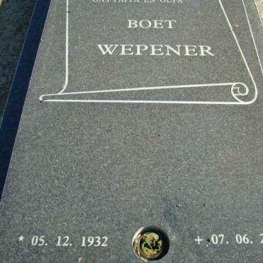 WEPENER Boet 1932-2005
