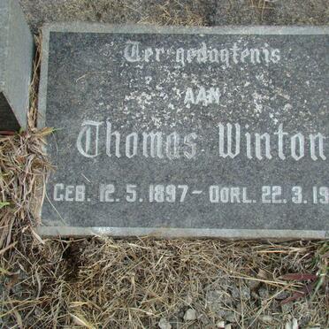WINTON Thomas 1897-1967