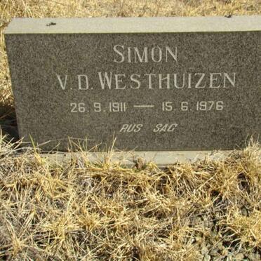WESTHUIZEN Simon, v.d.  1911-1976