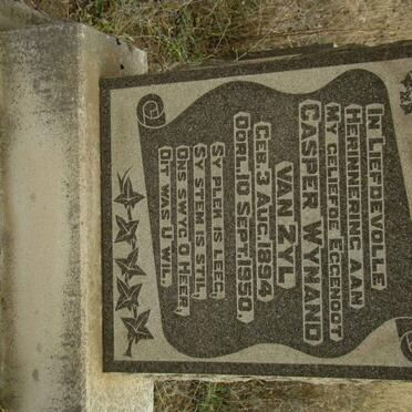 ZYL Casper Wynand, van 1894-1950