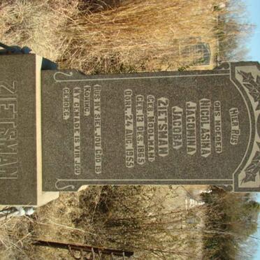 ZIETSMAN Nicolasina Jacomina Jacoba nee MOOLMAN 1865-1955