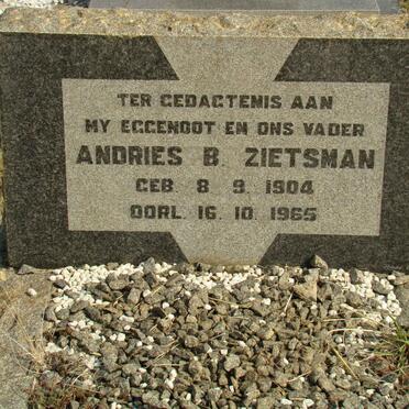 ZIETSMAN Andries B. 1904-1965