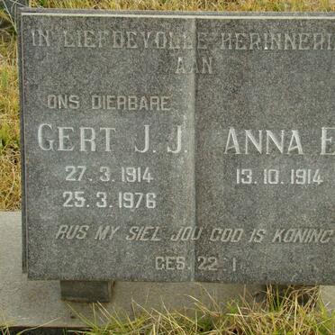 ? Gert J.J. 1914-1976 &amp; Anna E. 1914-