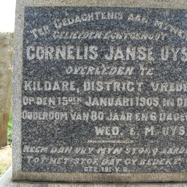 UYS Cornelis Janse -1905