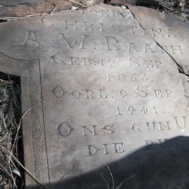 RAATH Christina A.W. 1856-1941