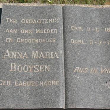 BOOYSEN Anna Maria nee LABUSCHAGNE 1879-1965