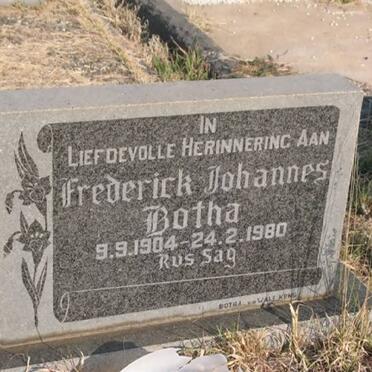 BOTHA Frederick Johannes 1904-1980