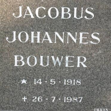 BOUWER Jacobus Johannes 1918-1987