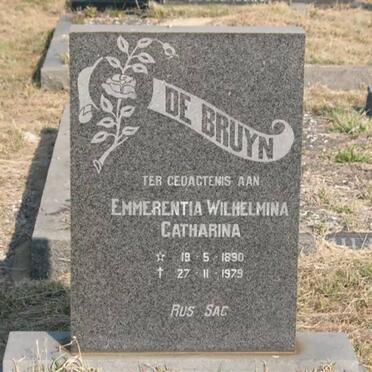 BRUYN Emmerentia Wilhelmina Catharina, de 1890-1979