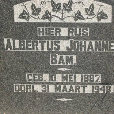 BAM Albertus Johannes 1887-1948