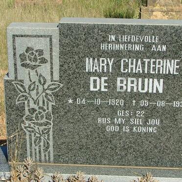 BRUIN Mary Chaterine, de 1920-1938