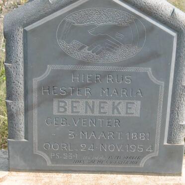 BENEKE Hester Maria nee VENTER 1881-1954