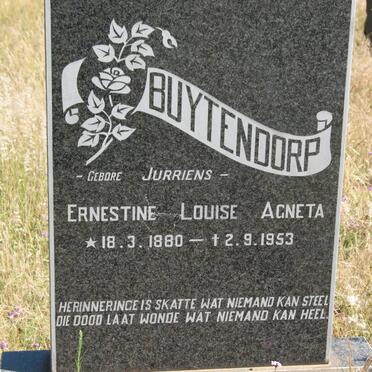 BUYTENDORP Ernestine Louise Agneta nee JURRIENS 1880-1953