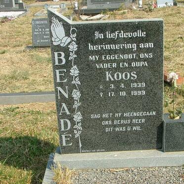 BENADE Koos 1939-1999