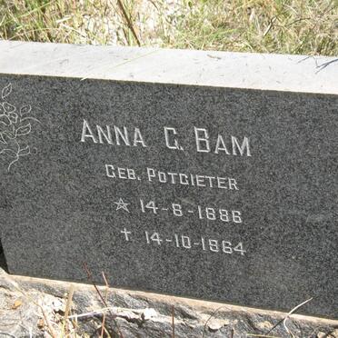 BAM Anna G. nee POTGIETER 1886-1964