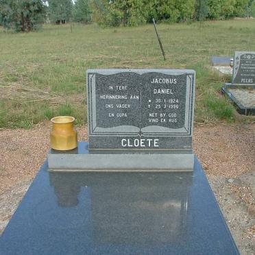 CLOETE Jacobus Daniel 1924-1996