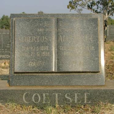 COETSEE Albertus 1880-1969 &amp; Al?