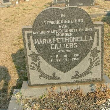 CILLIERS Maria Petronella nee MYBURGH 1911-1959