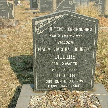 CILLIERS Maria Jacoba Joubert nee SWARTS 1889-1964
