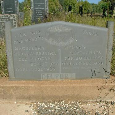 DELPORT Wynand Gerthardes 1850-1952 &amp; Magdalena Maria Albertina VAN ROOYEN 1860-1955