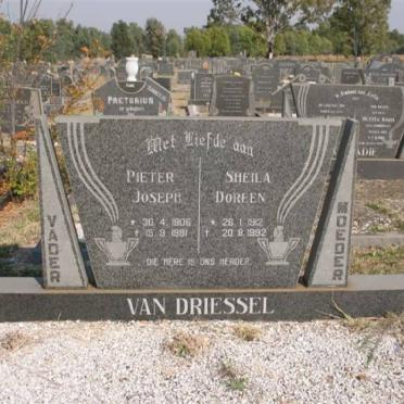 DRIESSEL Pieter Joseph, van 1906-1991 &amp; Sheila Doreen 1912-1992