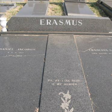 ERASMUS Daniel Jacobus 1913-1988 &amp; Francina S.E.M. 1914-