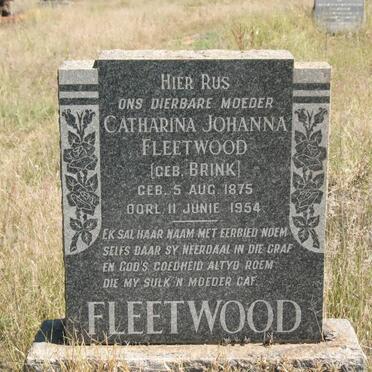 FLEETWOOD Catharina Johanna nee BRINK 1875-1954
