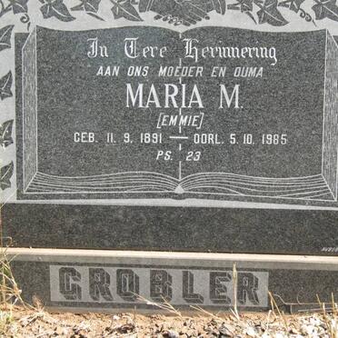 GROBLER Maria M. 1891-1985