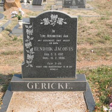 GERICKE Hendrik Jacobus 1912-1986