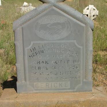 GERICKE Johan Gottfried 1858-1935