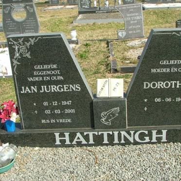 HATTINGH Jan Jurgens 1947-2001 &amp; Dorothea 1949-