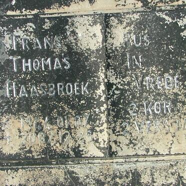 HAASBROEK Frans Thomas 1944-2007