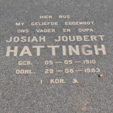 HATTINGH Josiah Joubert 1910-1983