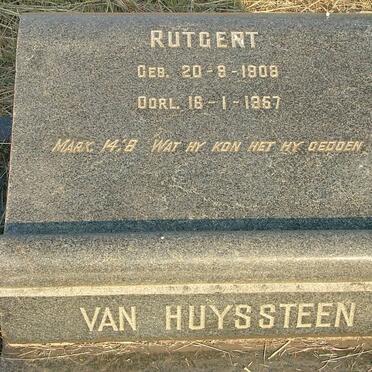 HUYSSTEEN Rutgert, van 1909-1967 