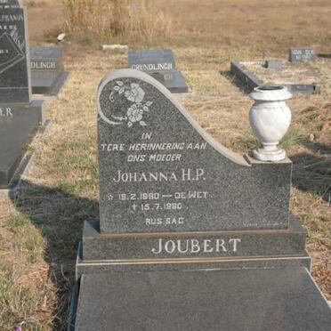 JOUBERT Johanna H.P. nee DE WET 1890-1980